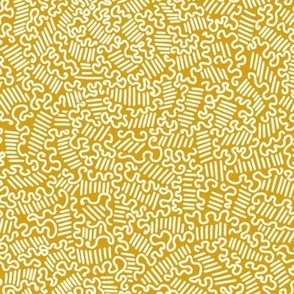 Abstract Lines and wiggles golden yellow