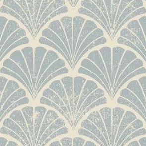 Art deco shells | pale blue