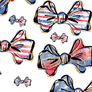 large 4th july bow