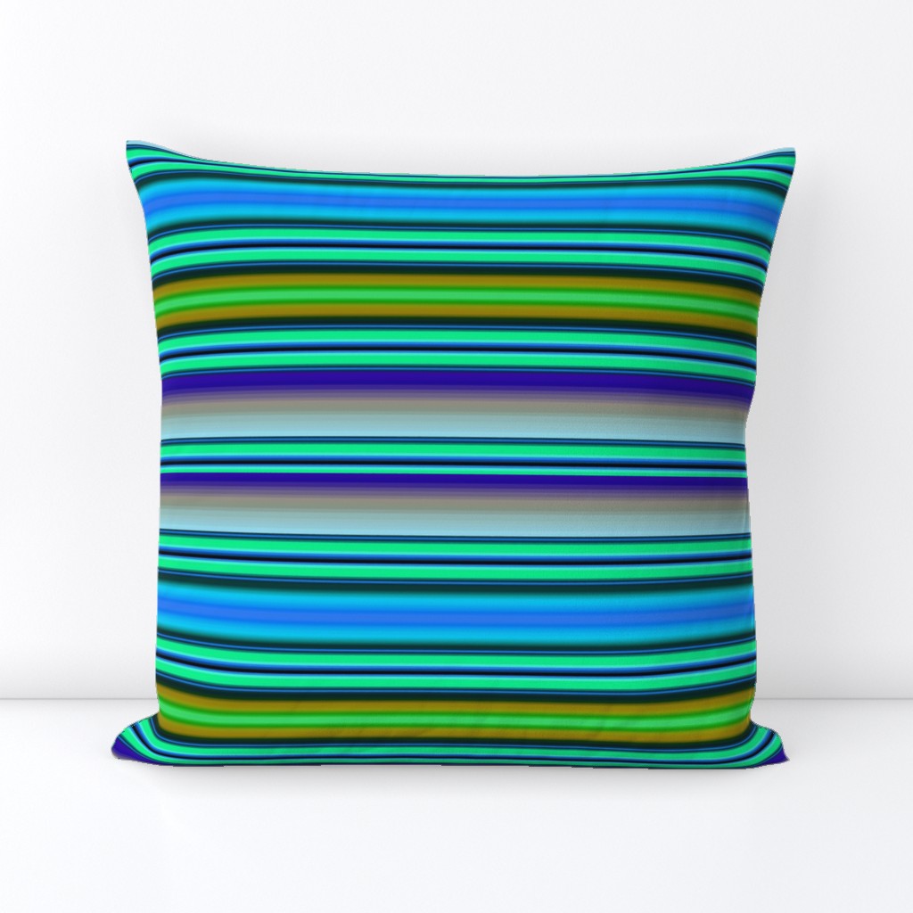 Green and Blue Serape Saltillo