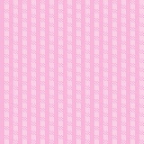 JP13 - Miniature - Art Deco Checked Stripes in Cotton Candy Pink Monochrome
