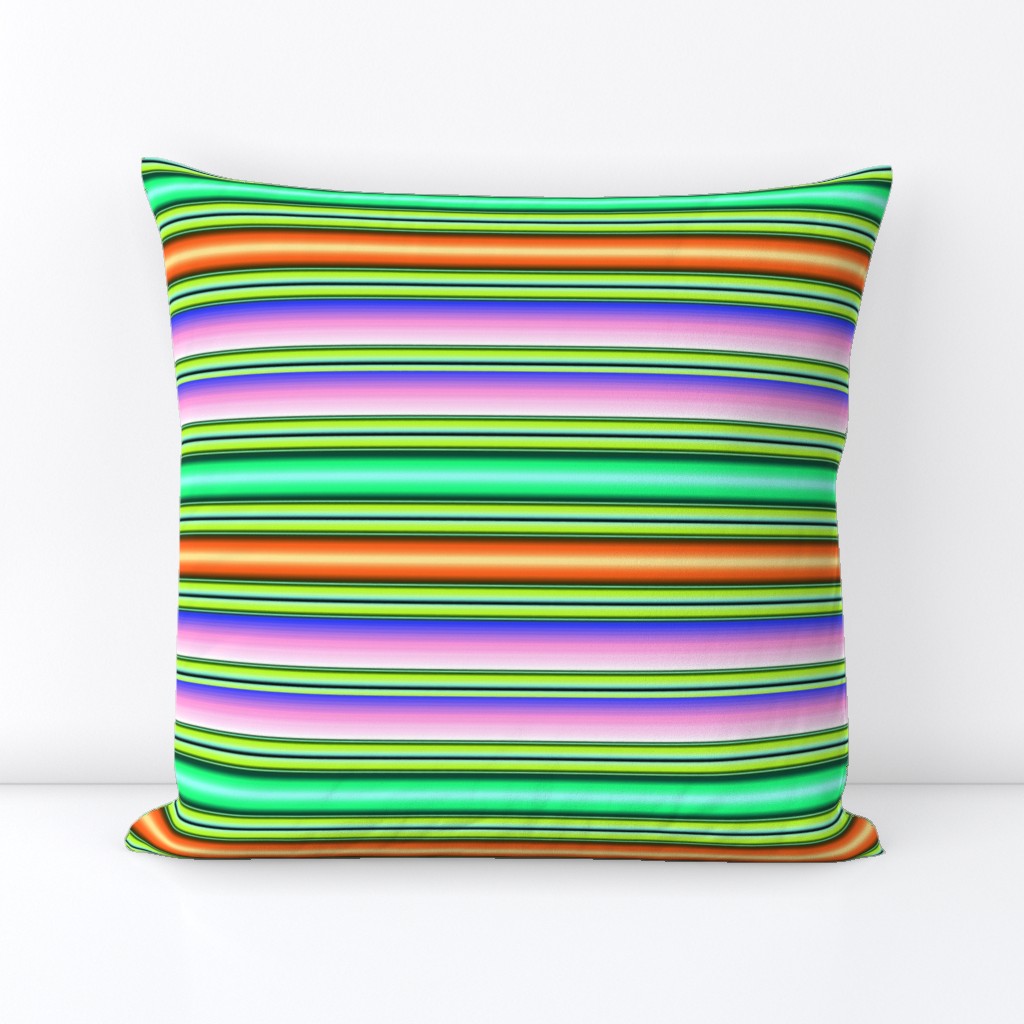 Green Orange and Purple Serape Saltillo