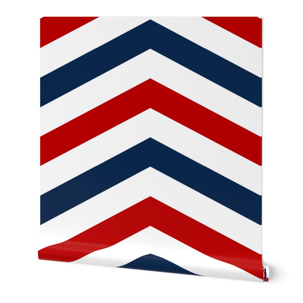 Navy and Red Chevron