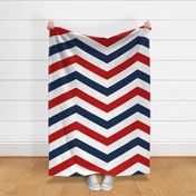 Navy and Red Chevron