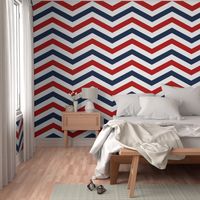Navy and Red Chevron