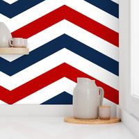 Navy and Red Chevron