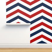 Navy and Red Chevron