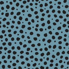Cheetah Spots - Black on Steel Blue