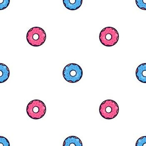 pink and blue donut