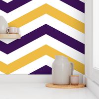 Plum and Gold Chevron