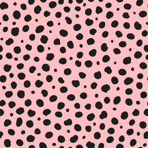 Cheetah Spots - Black on Pink