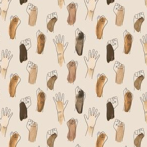 mini micro // Black Lives Matter Human Hands on light beige