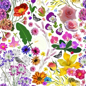 Floral Dream - My Spring/Summer Garden - White, large 