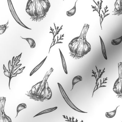 Garlic and herbs