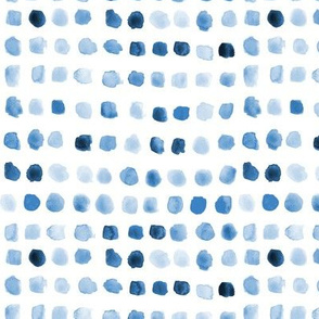 Indigo watercolor spots - painted colorful stains for modern nursery_ kids_ baby 309
