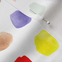 Rainbow watercolor spots - larger scale painted colorful stains for modern nursery_ kids_ baby