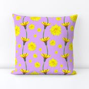 Pop-Art Dandelion Chains on Candy Lilac
