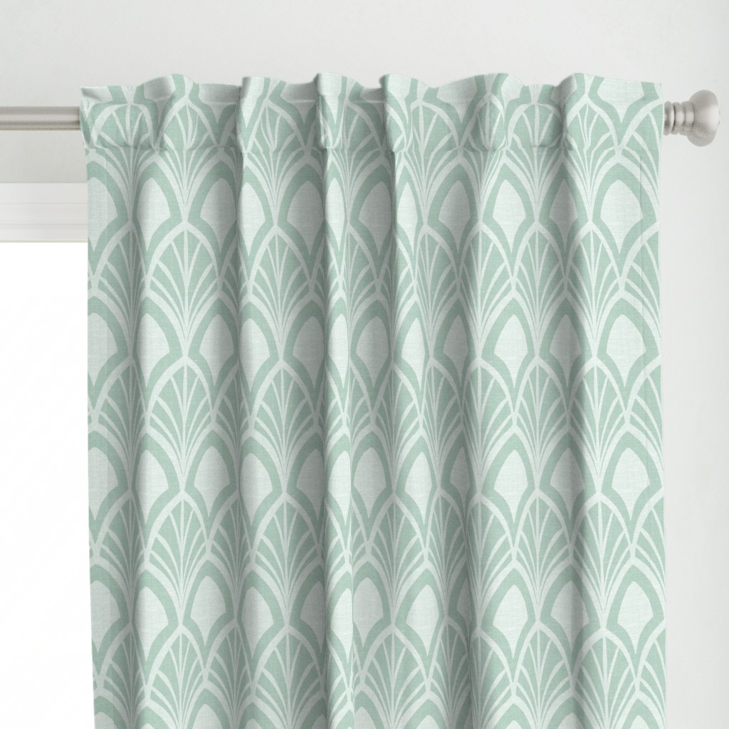 Sanibel - Art Deco Geometric Mint Green Large Scale