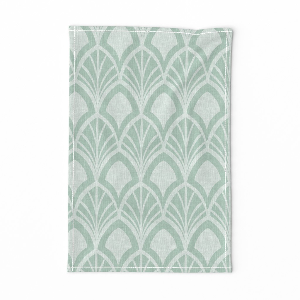 Sanibel - Art Deco Geometric Mint Green Large Scale