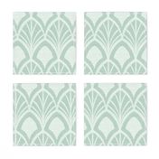 Sanibel - Art Deco Geometric Mint Green Large Scale