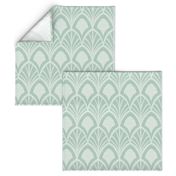 Sanibel - Art Deco Geometric Mint Green Large Scale