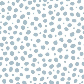 Cheetah Spots - Powder Blue on White