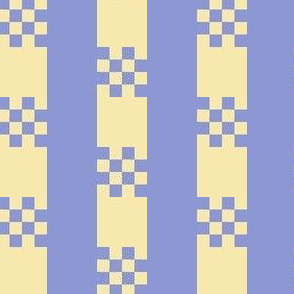 JP20 - Art Deco Checked Stripes in Yellow and Violet