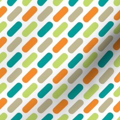 Blue Orange and Lime Graphic Modern Shapes