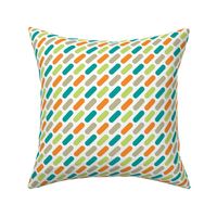 Blue Orange and Lime Graphic Modern Shapes