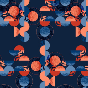 Abstract circles-NAVY