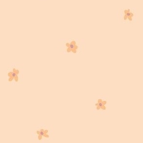 Daisy Dots (peach and purple)