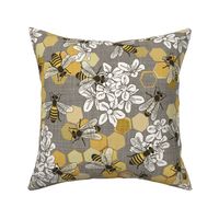 Save The Honey Bees - Taupe - Large