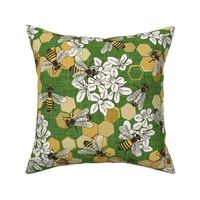 Save The Honey Bees - Bright Green - Large