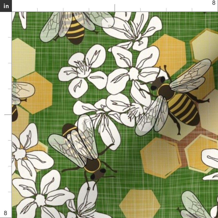 Save The Honey Bees - Bright Green - Large