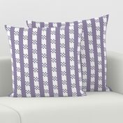 JP35 - Medium - Art Deco Checked Stripes in Violet Blue Mid Tone and Palest Pastel