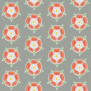 tudor rose - gray