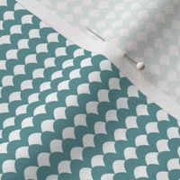 Ovals Pattern - Dusty Turquoise + White