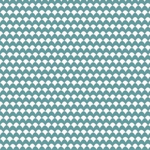 Ovals Pattern - Dusty Turquoise + White