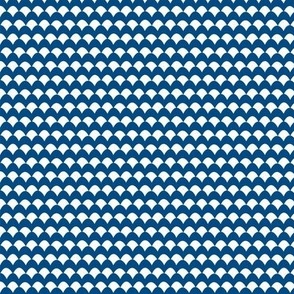 Ovals Pattern - Classic Blue   White