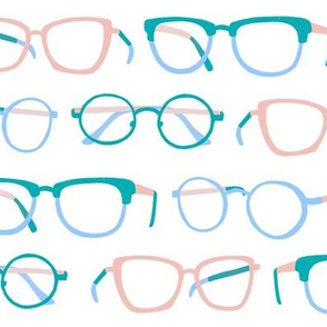 Pink, Blue and Green Glasses, Reading Lovers