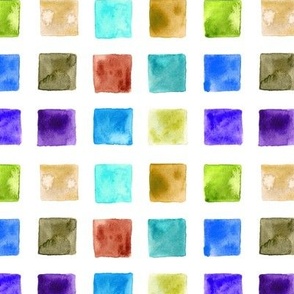 watercolor squares - abstract textures for nursery and home decor p97-15