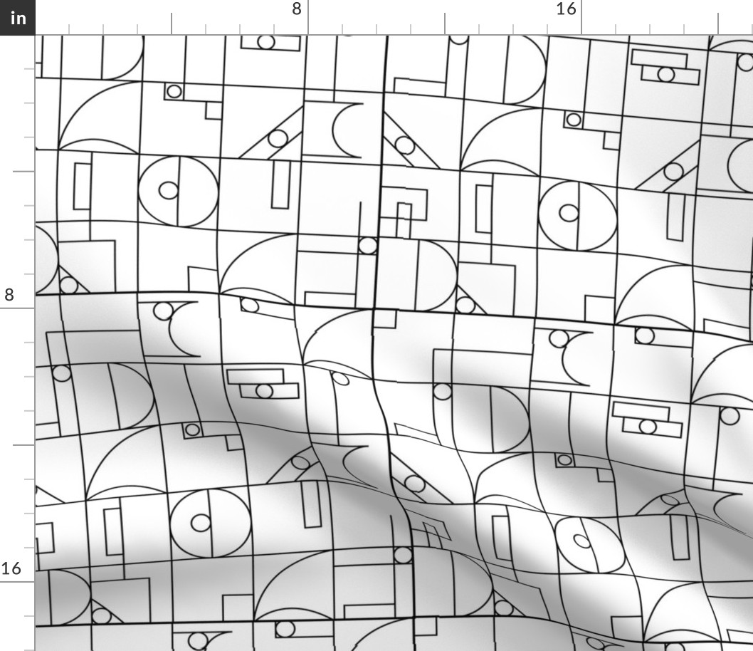 Geometric black and white puzzle