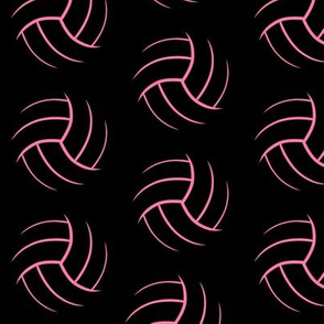 Minimal volleyballs sports pattern - pink black