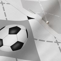 black gray white soccer sports argyle pattern