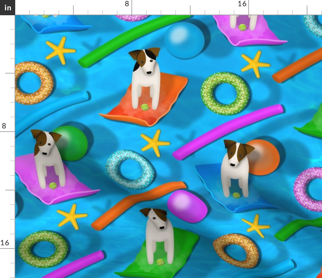Parson / Jack Russell Terriers pool party II - large