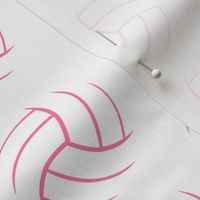 Minimal volleyballs sports pattern - pink white