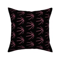 Minimal basketballs sports pattern - pink black