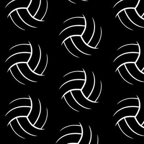 Minimal volleyballs sports pattern - white black
