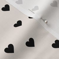 Love lovers minimal hearts basic romantic heart design off white black