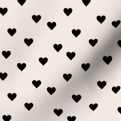 Love lovers minimal hearts basic romantic heart design off white black